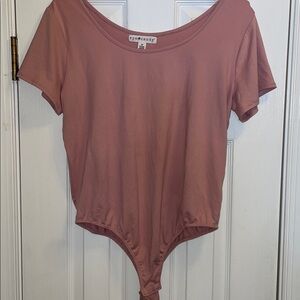 Eye Candy Rose Bodysuit Top with snap bottom 2X